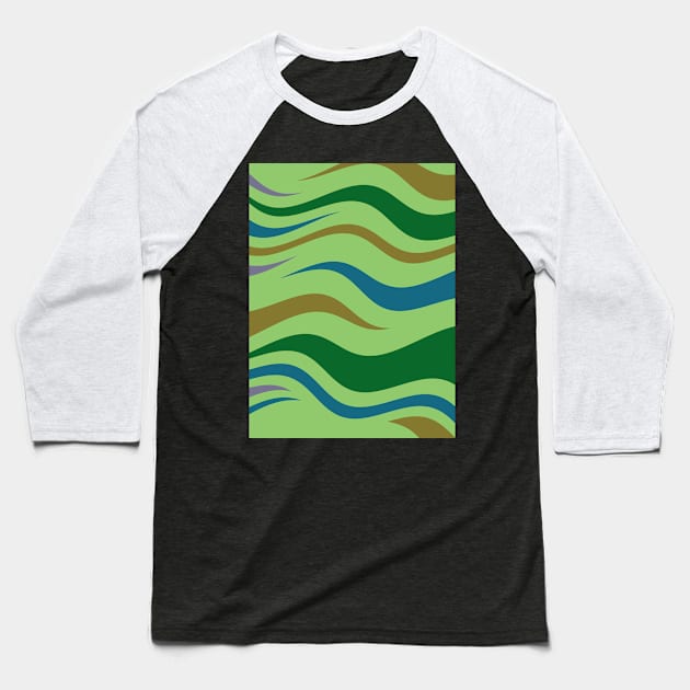 Colorful Camouflage Baseball T-Shirt by mareescatharsis